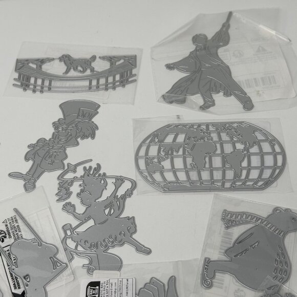 20 Thinlits Die Cuts Bundle Random Mix Characters Animals Holiday Scrapbooking - Picture 3 of 12